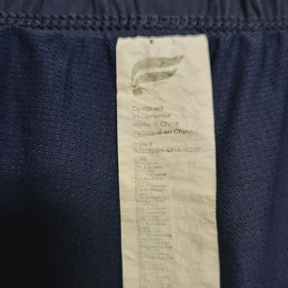 Fabletics Fundamental Short Mens 2X Blue Lined Athletic Wear Pull On Stretch Gym